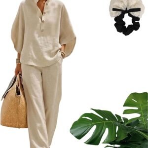 Viral-Piece Peplum & Wide-Leg Pant Set